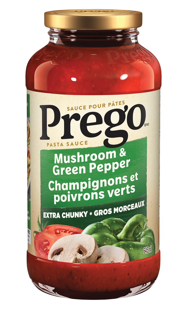 Prego Mushroom & Green Pepper Pasta Sauce 645ml - Case of 12