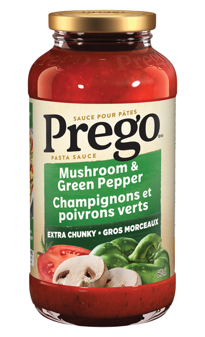 Prego Mushroom & Green Pepper Pasta Sauce 645ml - Case of 12