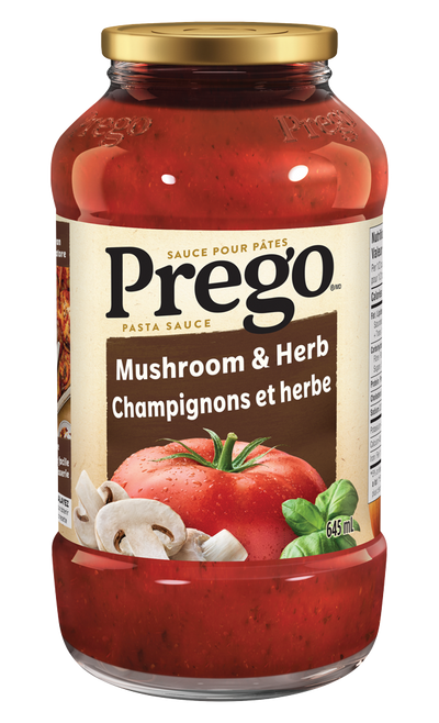 Prego Mushroom & Herb Pasta Sauce 645ml - Case of 12