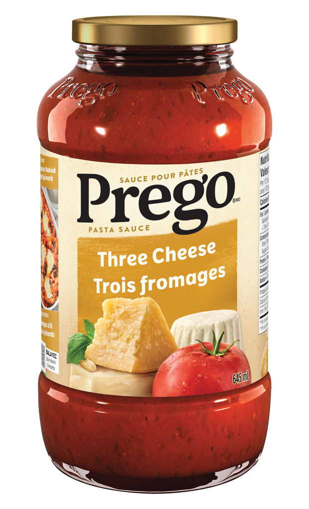Prego Three Cheese Pasta Sauce 645ml - Case of 12