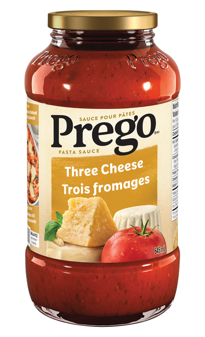 Prego Three Cheese Pasta Sauce 645ml - Case of 12