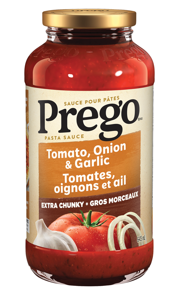 Prego Tomato Onion & Garlic Pasta Sauce 645ml - Case of 12