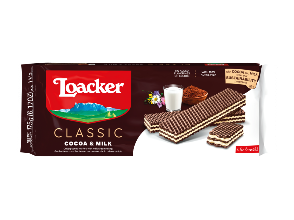 Loacker Classic Cocoa & Milk 175g - Case of 18