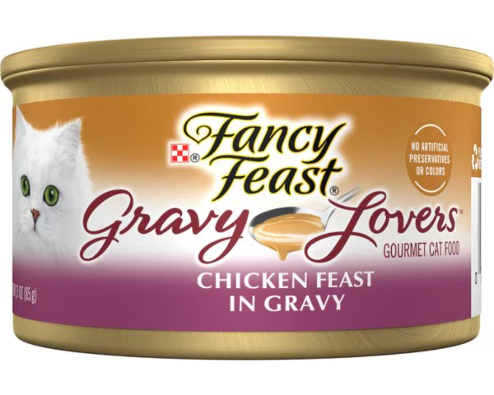 Purina Fancy Feast Gravy Lovers Chicken in Gravy Cat Food 85g - Case of 24