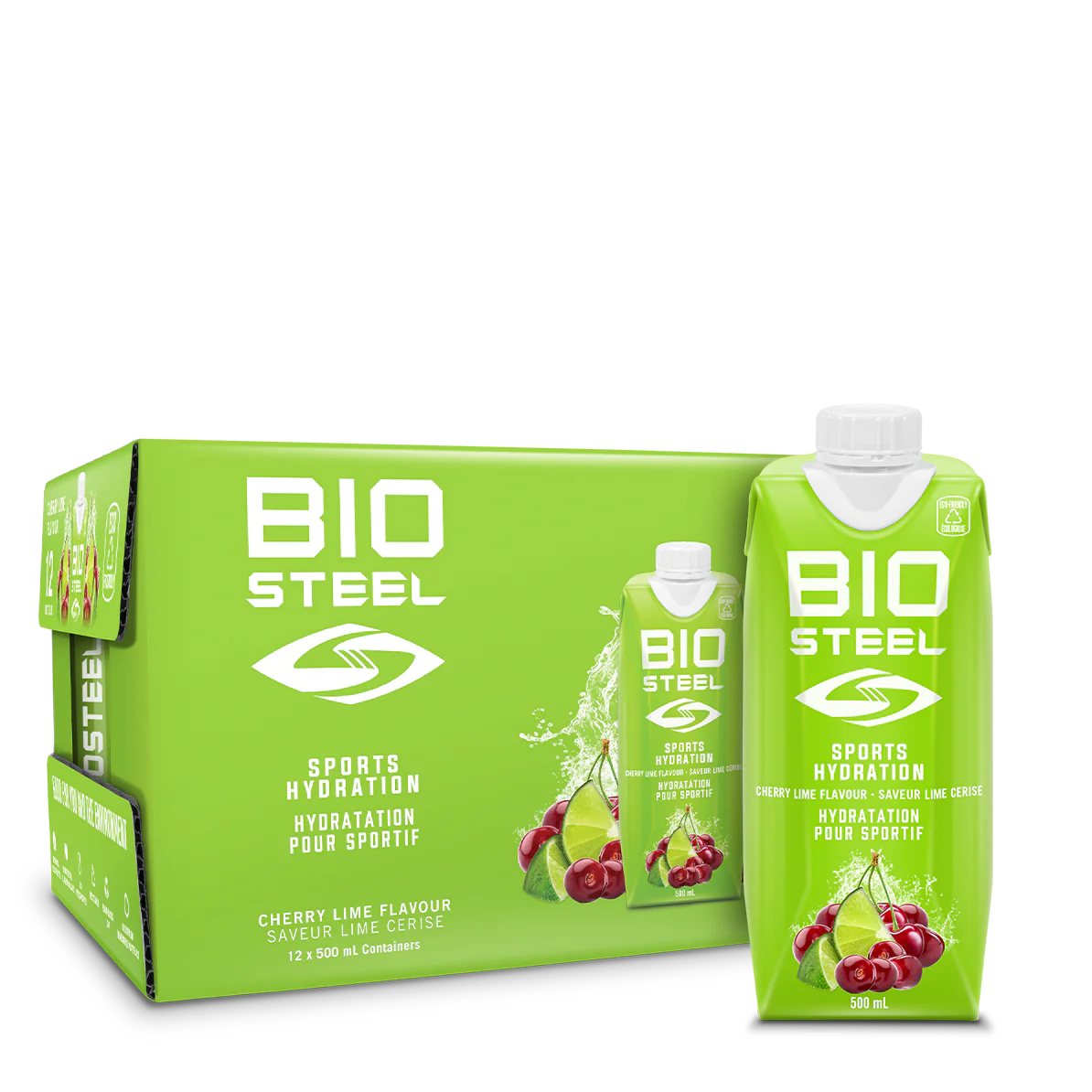 BioSteel Sports Hydration Cherry Lime 500ml (12 Pack)