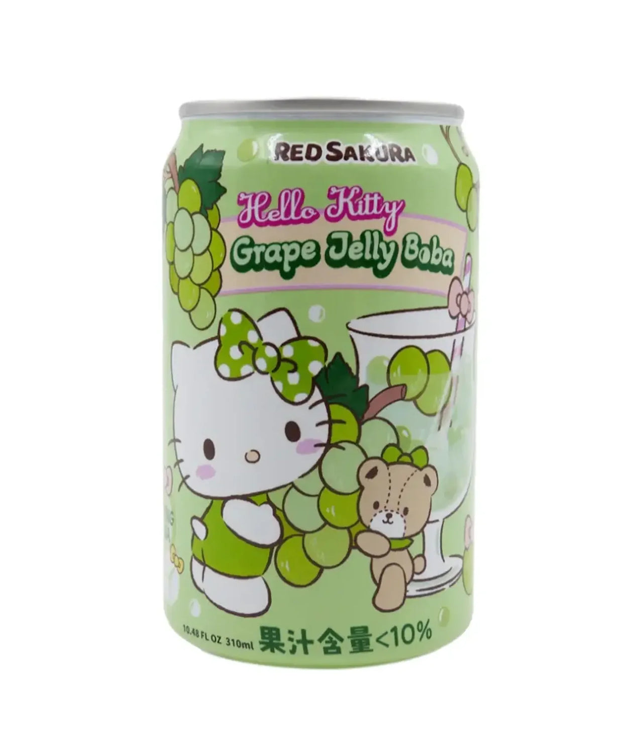 Hello Kitty Grape Jelly Boba 310ml - Case of 24 (Japan)