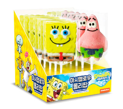 Nickelodeon Sponge Bob Marshmallow Lollipop 45g - 12ct - Korea