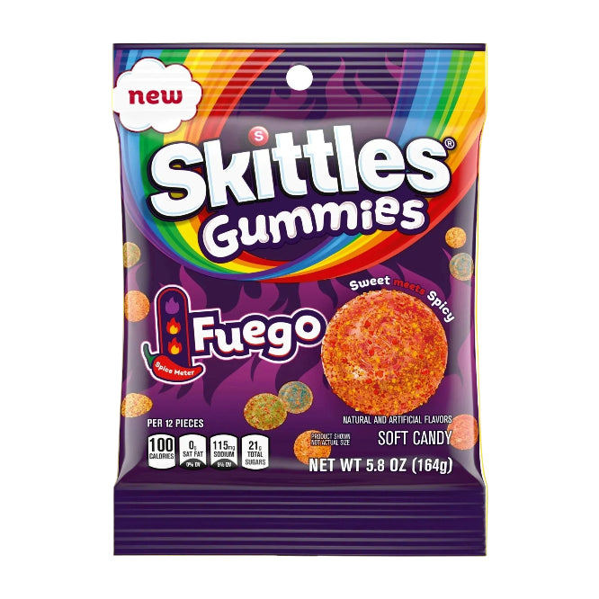 Skittles Gummies Fuego 5.8oz (164g) - Case of 12