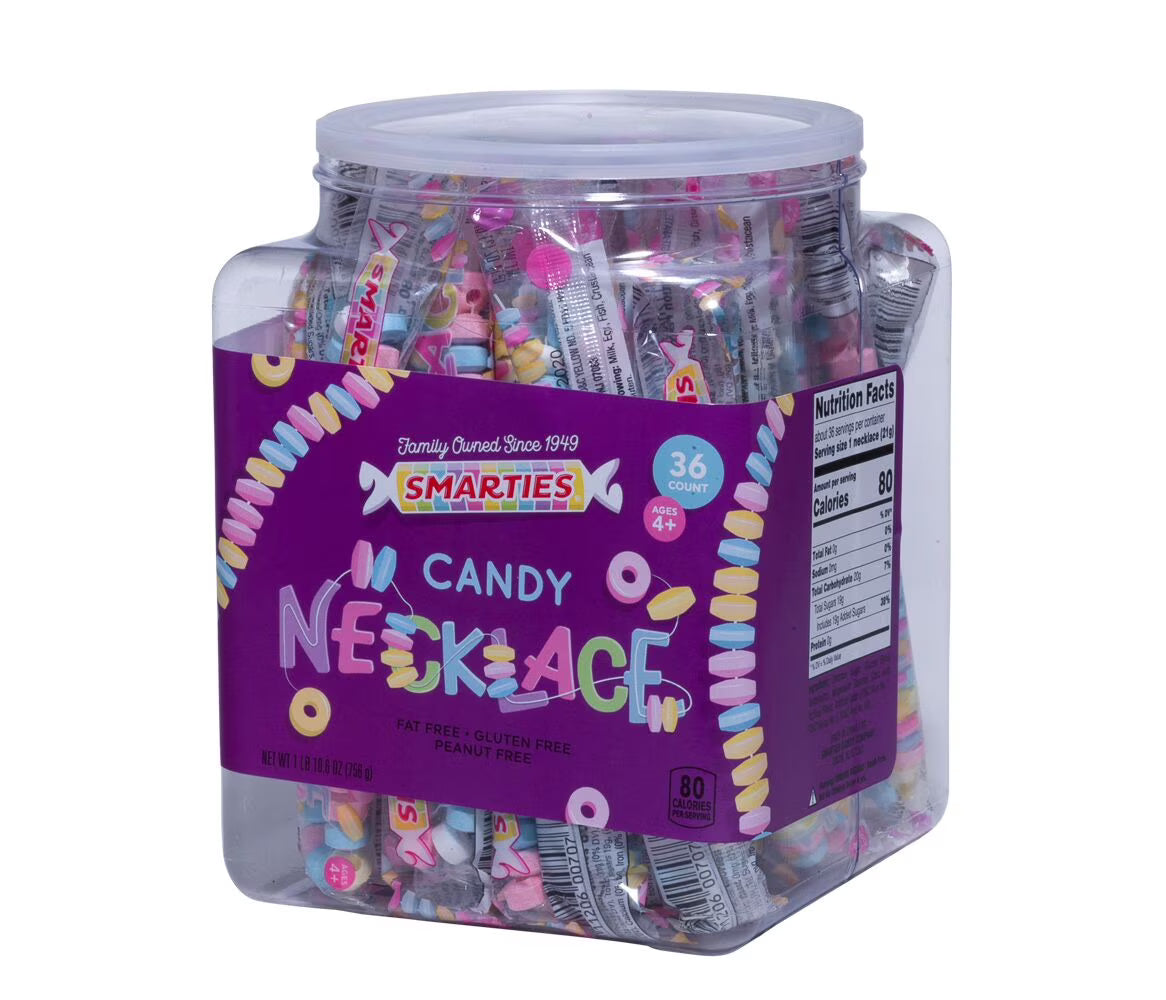 Smarties Candy Necklace 1lb - 36ct