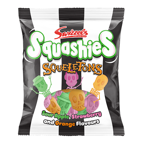 Swizzels Squashies Squeletons 120g - Case of 12 (UK)
