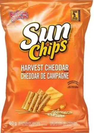 Sun Chips Harvest Cheddar Multigrain Snacks 60g - 32ct