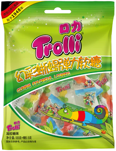 Trolli Colourful Lizard Gummies 100G - Case of 24 (China)