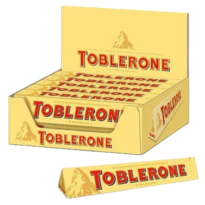 Toblerone Swiss Milk Chocolate Bar 100g - 20ct (EU)