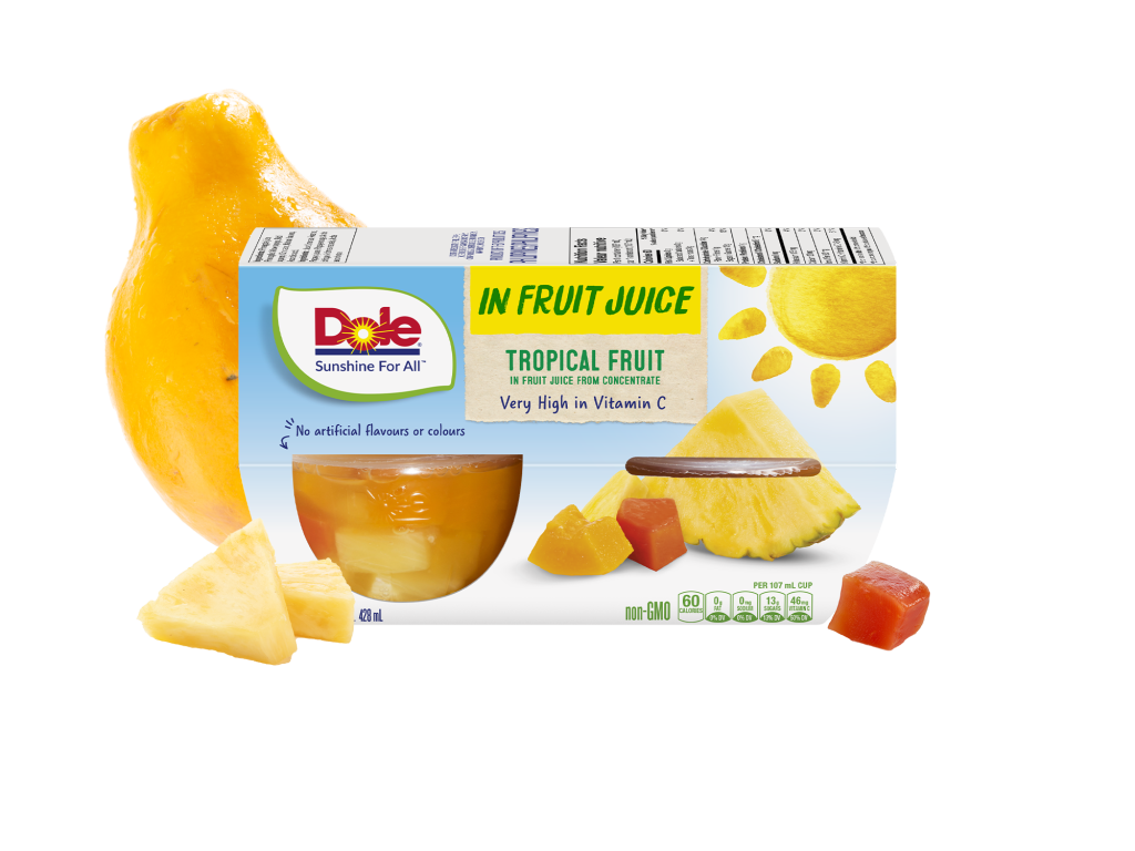 Dole Tropical Fruit in Juice 107ml x 4 (24 Pack)