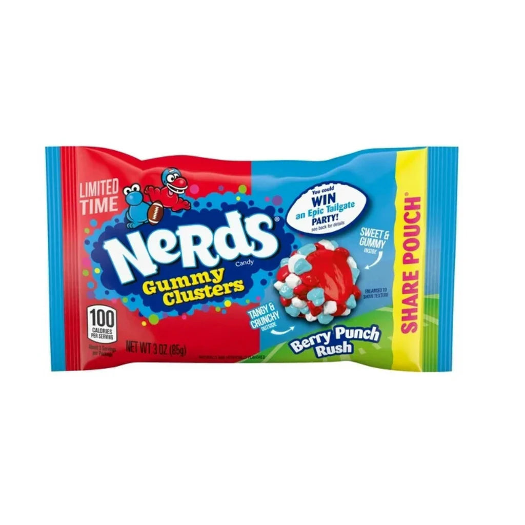 Nerds Juicy Gummy Clusters Berry Punch Rush Share Pouch 3oz - 12ct