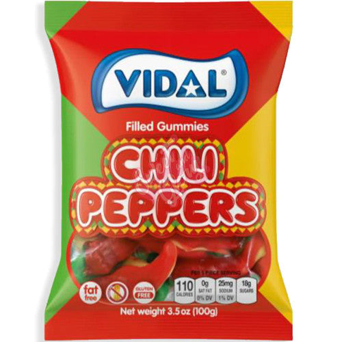 Vidal Chili Peppers Gummies 100g - Case of 12