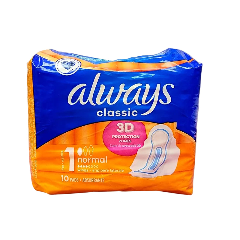 Always Classic Normal Pads 10ct - Case of 16