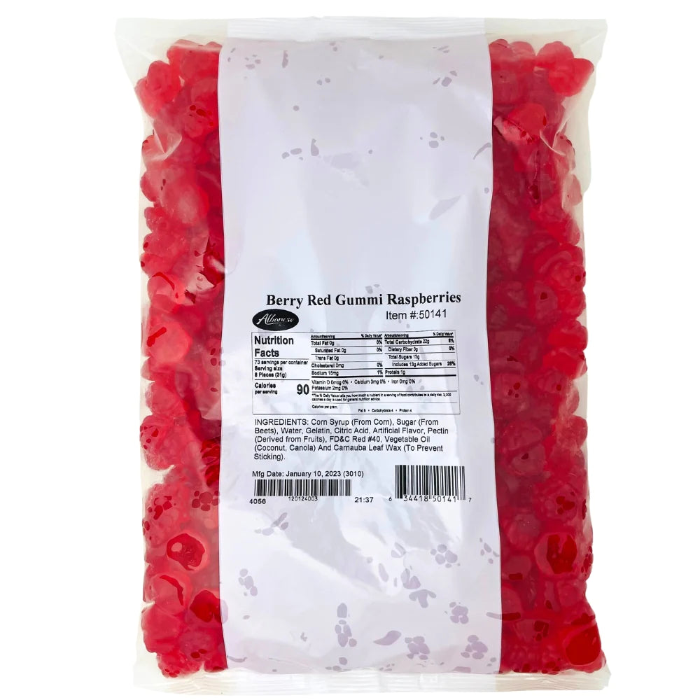 Albanese Berry Red Gummi Raspberries 5lb