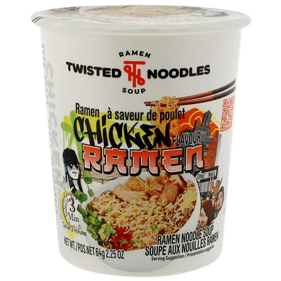 Twisted Noodles Chicken Ramen Soup Cup 64g (12 pack)