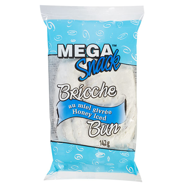 Mega Snack Honey Iced Bun 142g - 9ct
