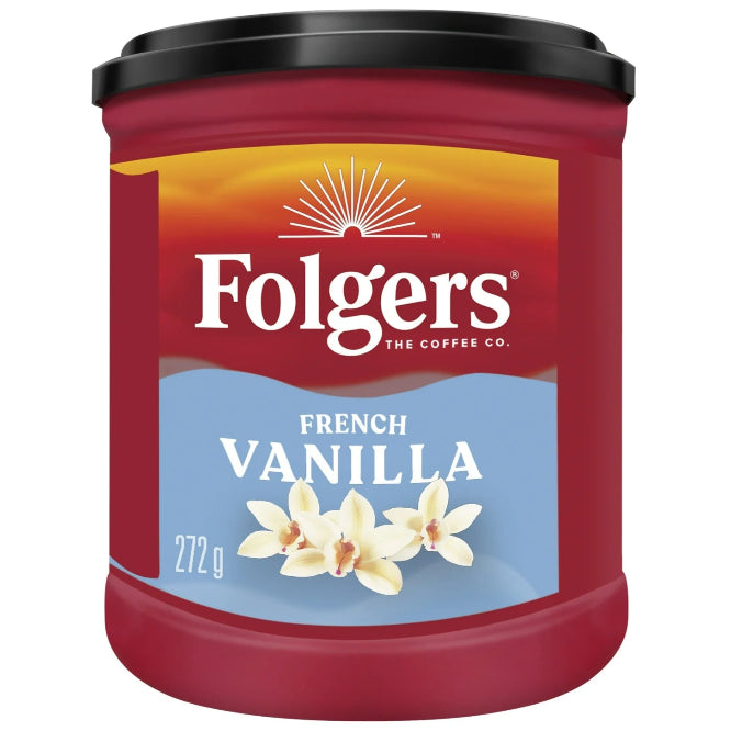 Folgers French Vanilla Ground Coffee 272g - Case of 12