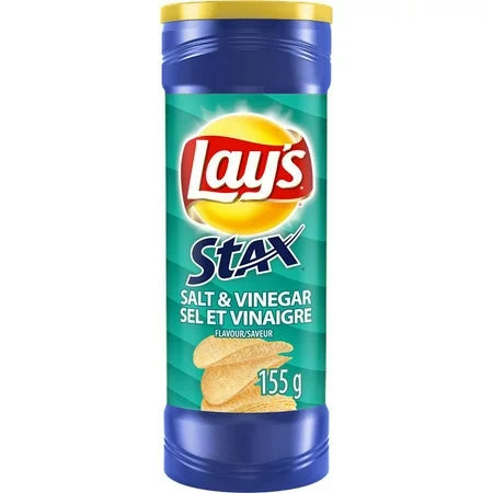 Lay's Stax Salt & Vinegar 155g (Case of 17)