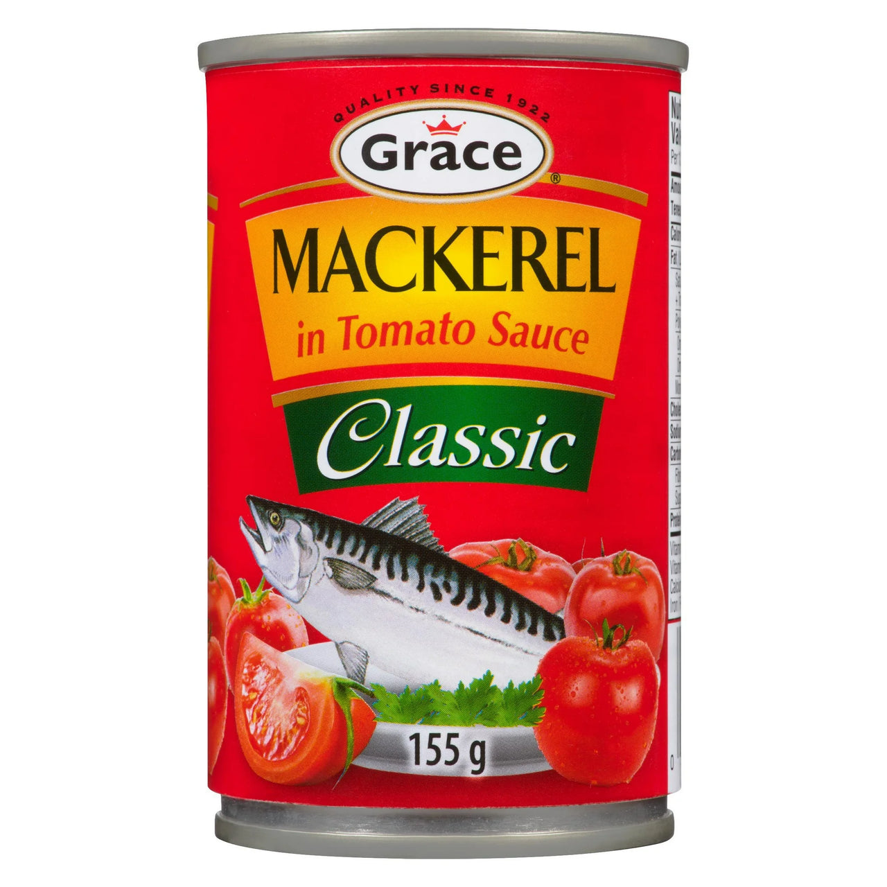 Grace Mackerel in Tomato Sauce Classic 155g - Case of 50