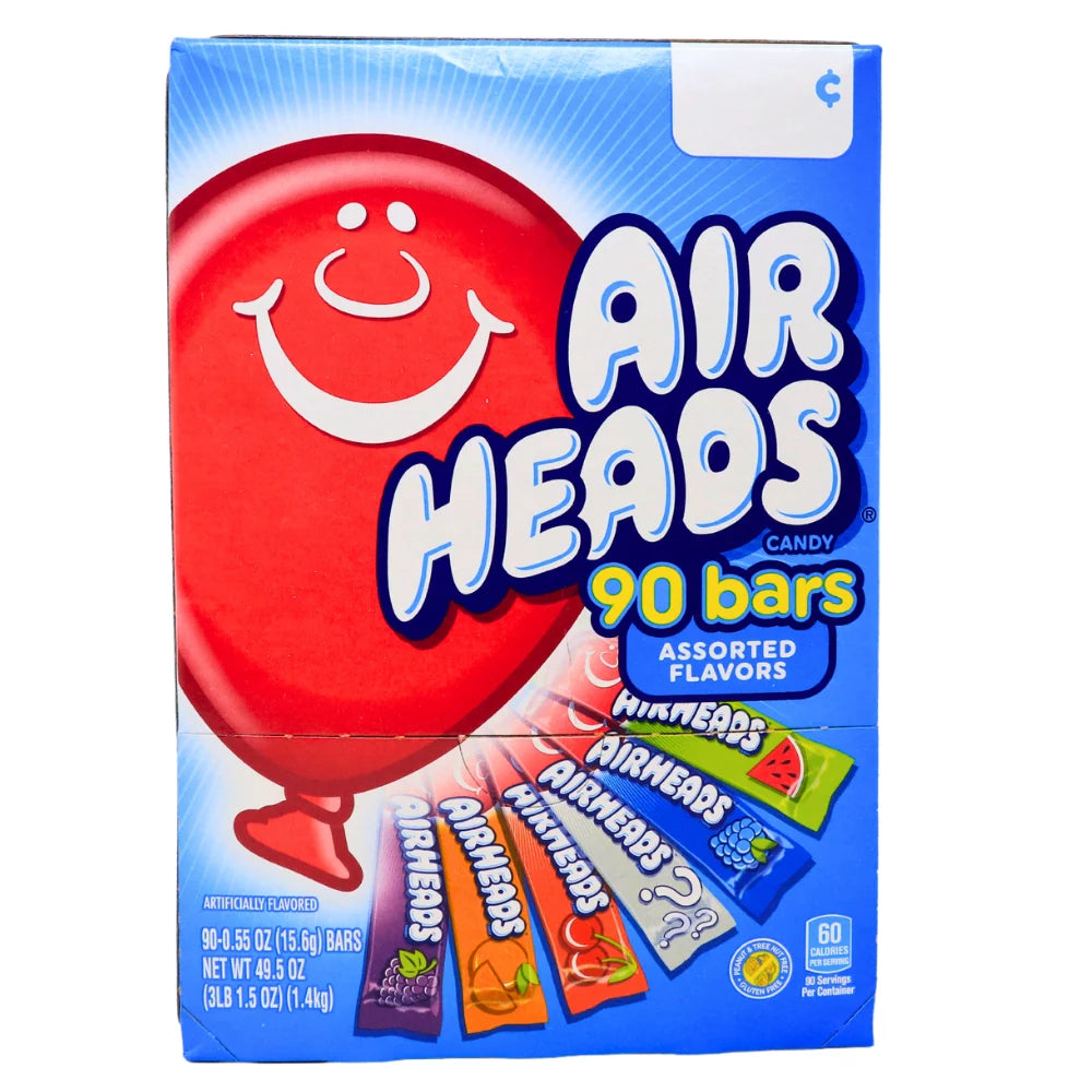Airheads Taffy Candy Assorted Flavors - 90ct