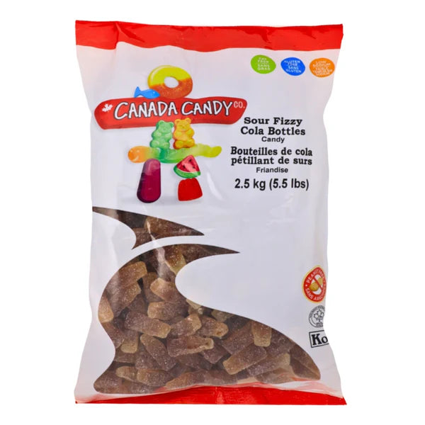 Canada Candy Sour Fizzy Cola Bottles 2.5kg