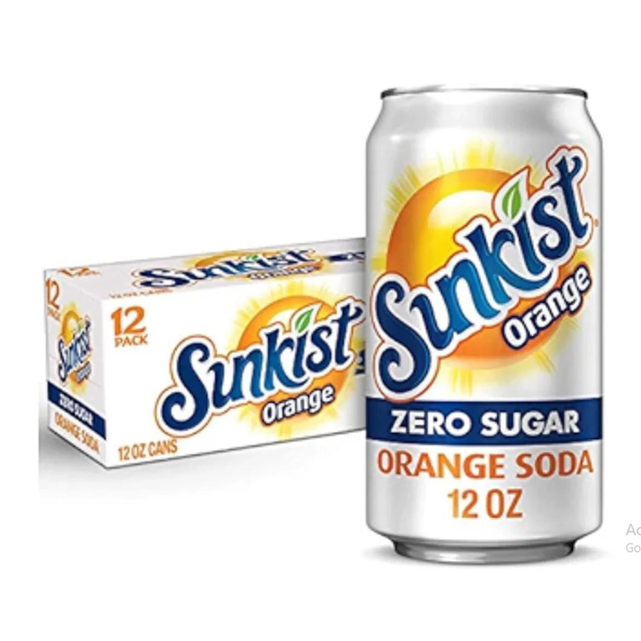 Sunkist Orange Soda Zero 355ml - Case of 12