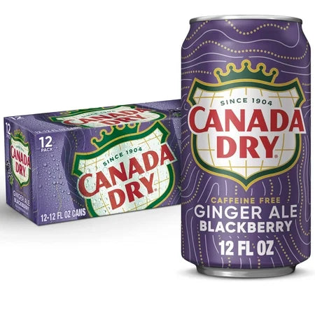 Canada Dry Blackberry Ginger Ale 355ml - Case of 12 (USA)