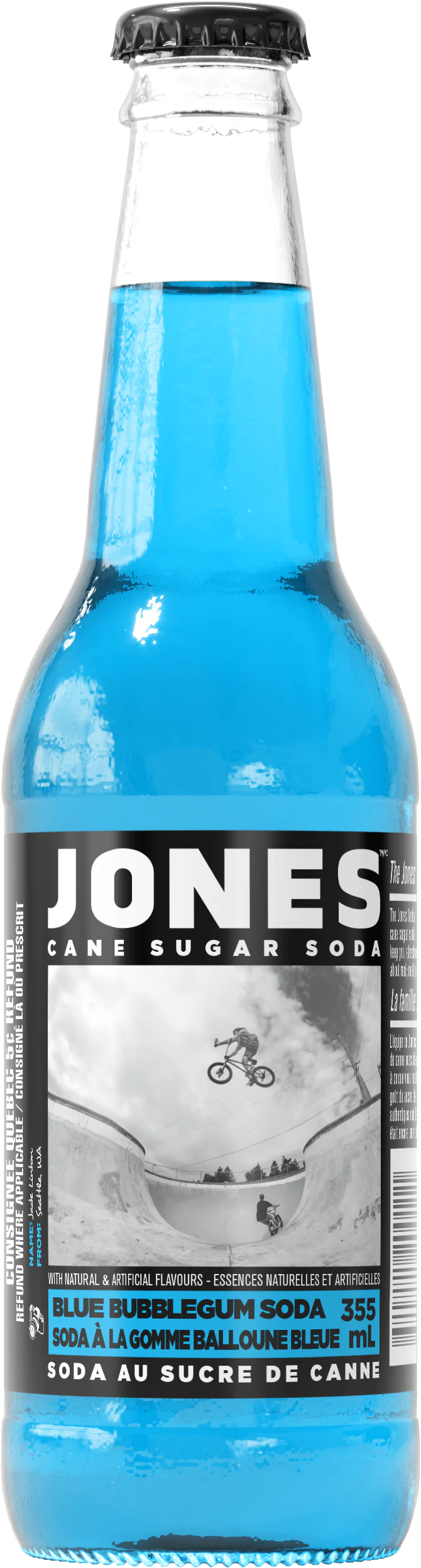 Jones Blue Bubblegum Soda 355ml - 12Ct
