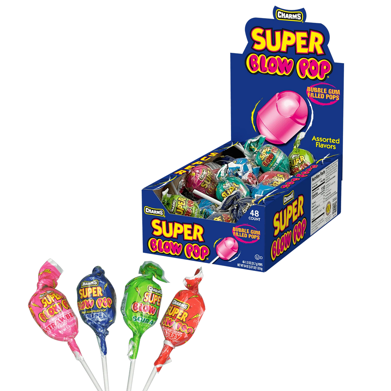 Charms Super Blow Pop - 48ct