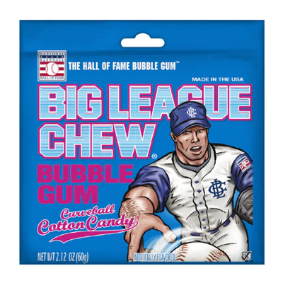 Big League Chew Bubble Gum Curveball Cotton Candy (Case of 12)