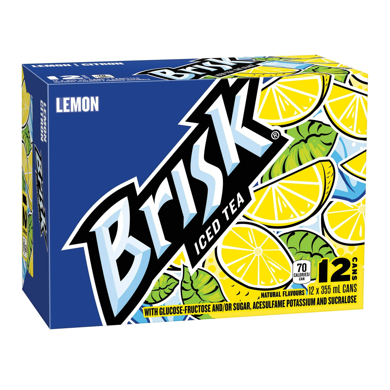 Brisk Lemon Iced Tea 355ml - Case of 12