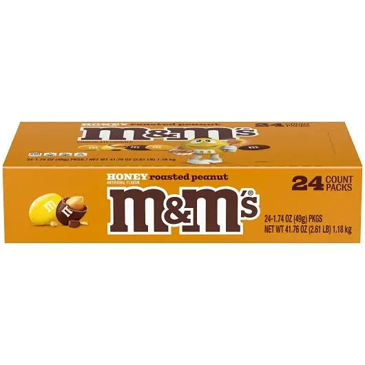 M&M's Honey Roasted Peanut 1.74oz (49g) - 24ct