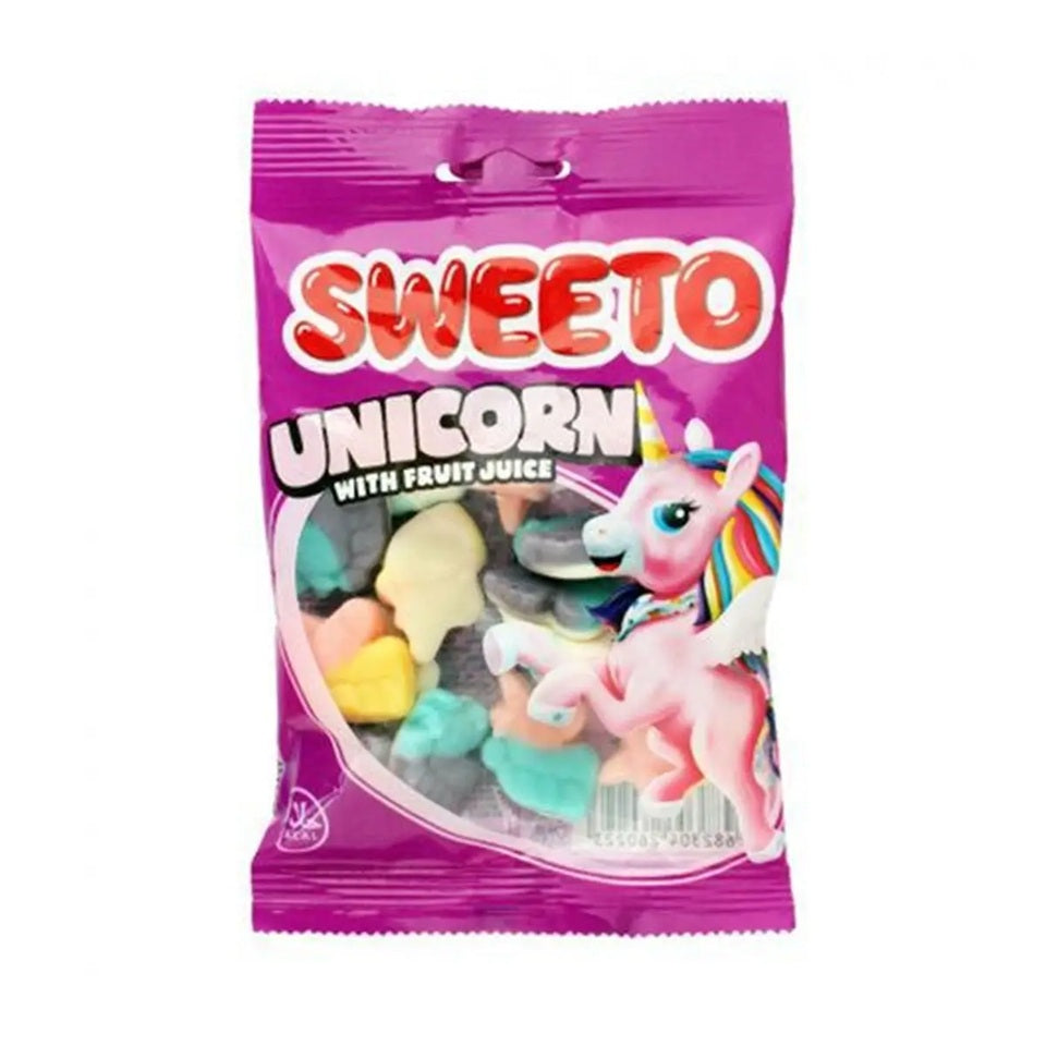 Sweeto Unicorn with Fruit Juice Peg Bag 80g - Case of 12