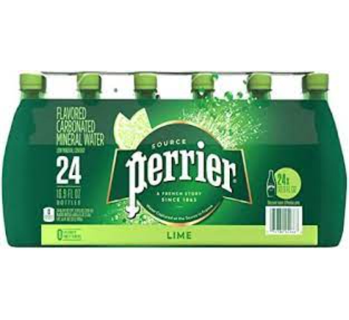 Perrier Carbonated Natural Spring Water Lime Flavor 500ml (24 pack)