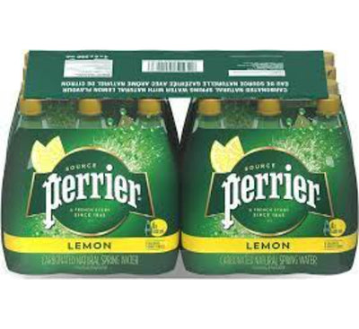 Perrier Carbonated Natural Spring Water Lemon Flavor 500ml (24pack)