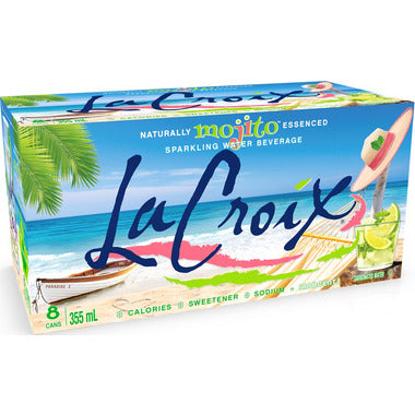 La Croix Naturally Sparkling Water Mojito 355ml (8 pack)
