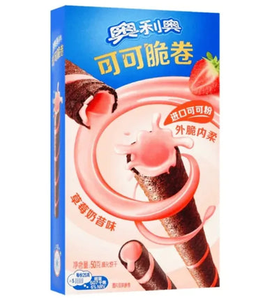 Oreo Cocoa Crisp Roll Strawberry Milk Shake Flavor 50G - China