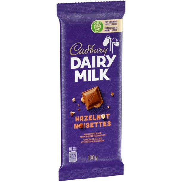 Cadbury Dairy Milk Hazelnut Bars 100g - 21ct