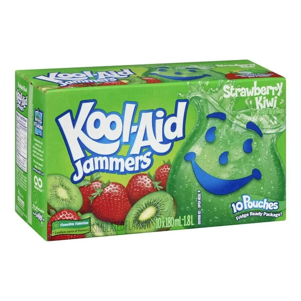 Kool-Aid Jammers Strawberry Kiwi 180ml - Case of 10
