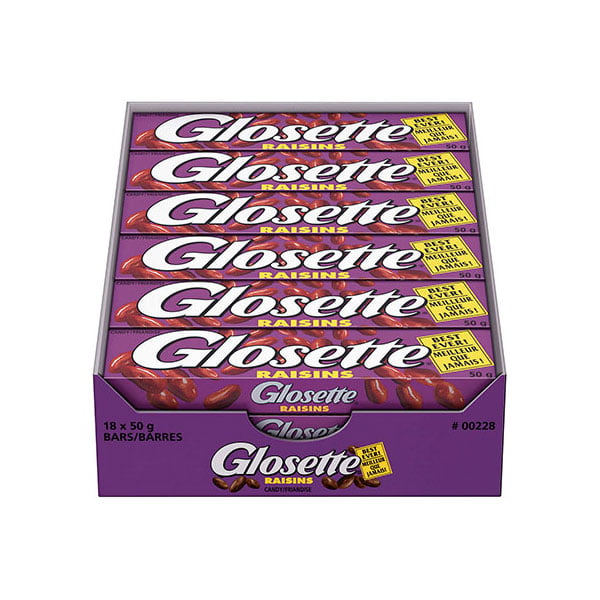 Glosette Raisins Bar 50g - 18ct