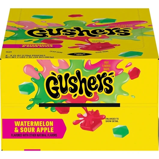 Gushers Watermelon & Sour Apple 4.25oz - 8ct