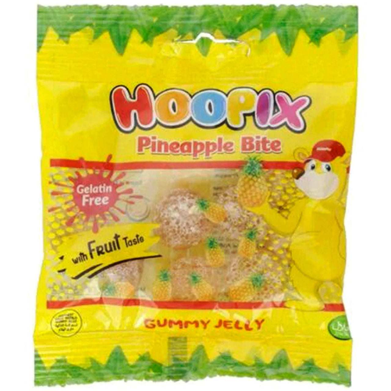 Hoopix Pineapple Bite Candy Peg Bag 90g - Case of 12 - Pakistan