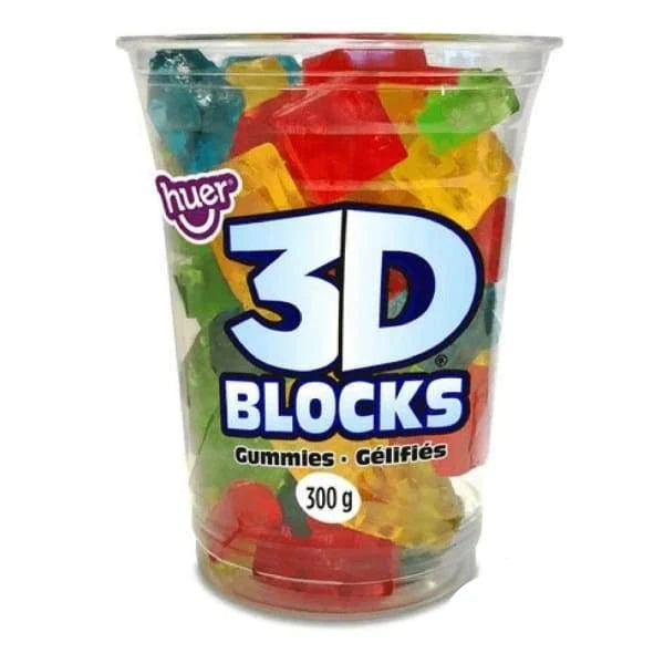 Huer 3D Blocks Gummies Cup 300g - Case of 12