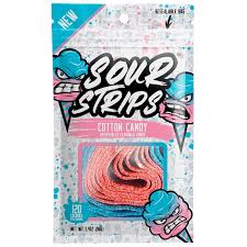 Sour Strips Cotton Candy Peg Bag (Case of 12)