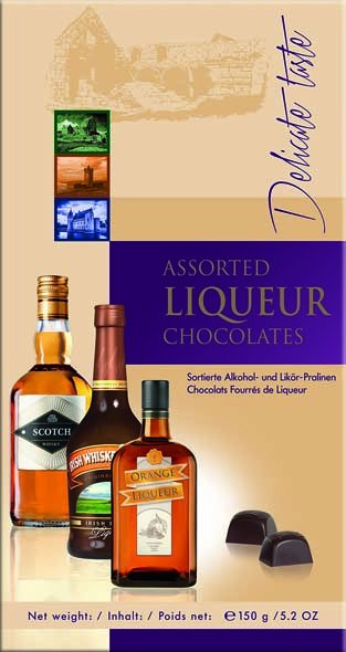 Warner Hudson Assorted Liqueur Chocolates 150g - Case of 10 (EU)