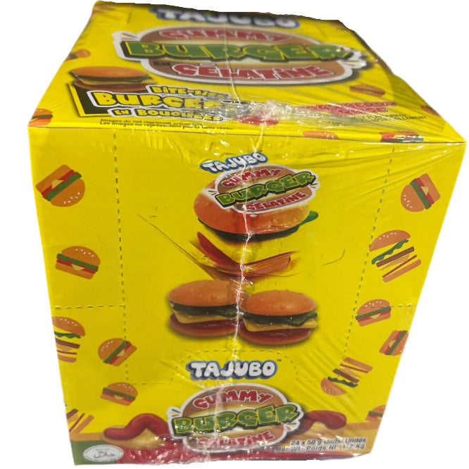 Tajubo Gummy Burger Strawberry 50g - 24ct